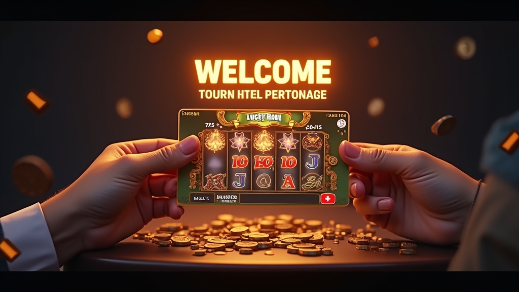 New player viewing a no deposit bonus banner beside a Lucky Haul slot machine