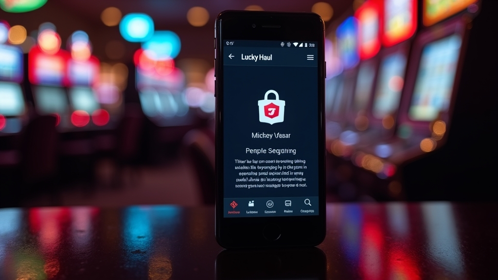 Android permissions and account security screen for the Lucky Haul app